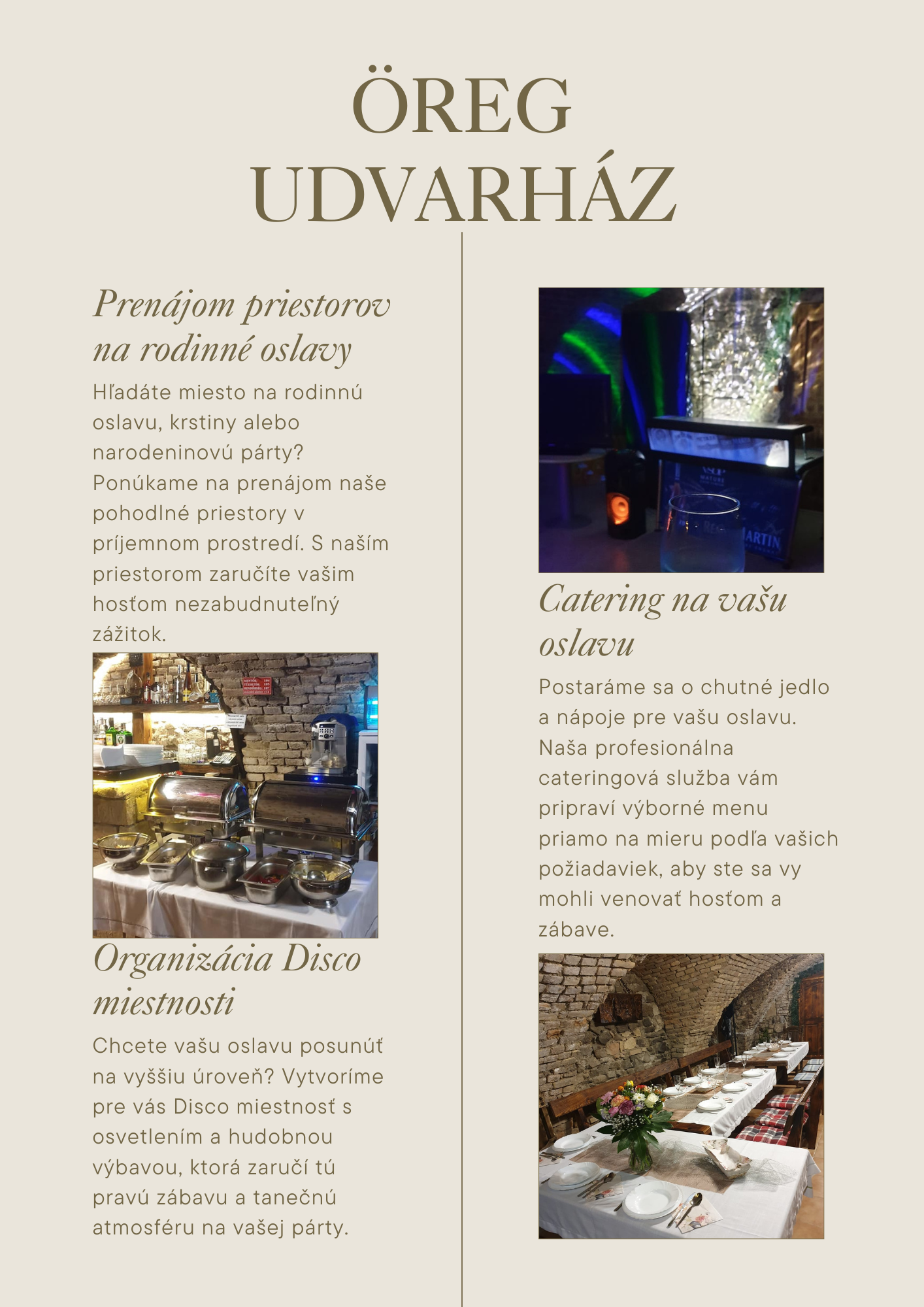 Read more about the article Prenájom priestorov na rodinné oslavy